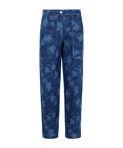 MAISON KITSUNÉ MAISON KITSUNÉ PATTERN BABY FOX EMBROIDERED JEANS