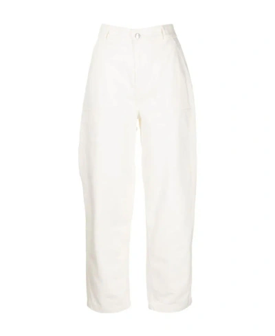 Maison Kitsuné Belt Ring Denim Trousers In White