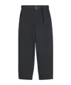 Maison Kitsuné Belted Pants In Slate Gray