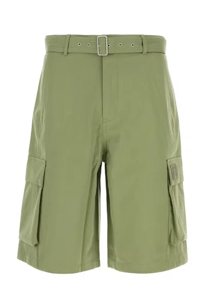 MAISON KITSUNÉ MAISON KITSUNE GREEN COTTON BERMUDA SHORTS