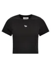 MAISON KITSUNÉ BLACK BABY FOX COTTON T-SHIRT