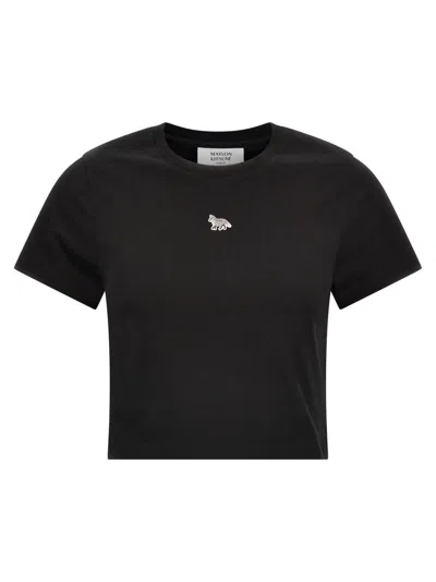 MAISON KITSUNÉ BLACK BABY FOX COTTON T-SHIRT