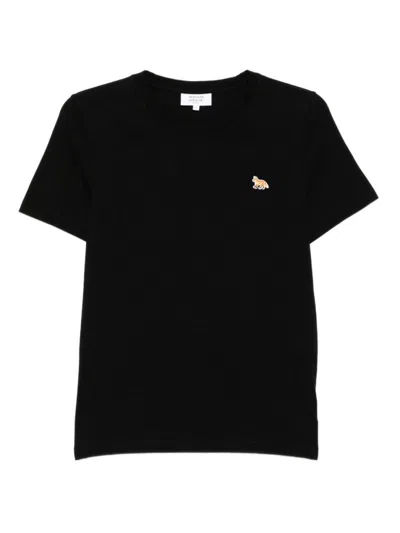 MAISON KITSUNÉ BLACK BABY FOX COTTON T-SHIRT