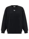 Maison Kitsuné Baby Fox-patch Crew-neck Sweatshirt In Black