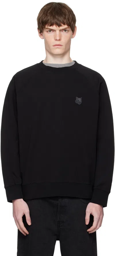 Maison Kitsuné Black Bold Fox Head Patch Oversized Sweatshirt