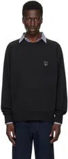 MAISON KITSUNÉ BLACK BOLD FOX HEAD SWEATSHIRT