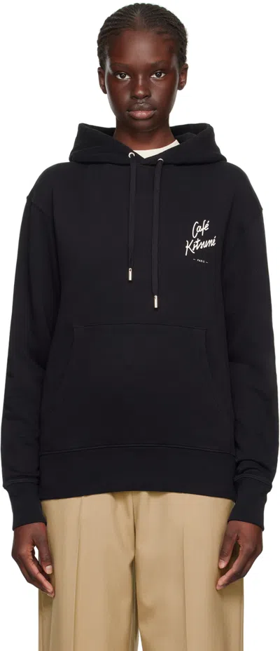 Maison Kitsuné Black 'café Kitsuné' Hoodie