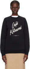 Maison Kitsuné Black 'café Kitsuné' Sweatshirt In Black