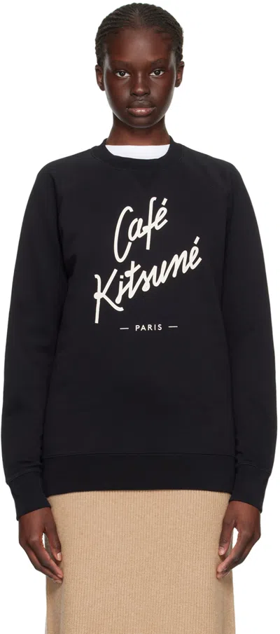Maison Kitsuné Black 'café Kitsuné' Sweatshirt