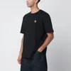 Maison Kitsuné Black Comfort T-shirt With Logo Patch In Black