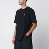 Maison Kitsuné Black Comfort T-shirt With Logo Patch In Black