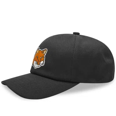 Maison Kitsuné Black Cotton Baseball Cap
