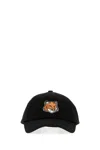 Maison Kitsuné Maison Kitsune Black Cotton Baseball Cap In Black