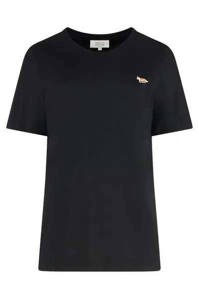 Maison Kitsuné Black Cotton Clothing T-shirts