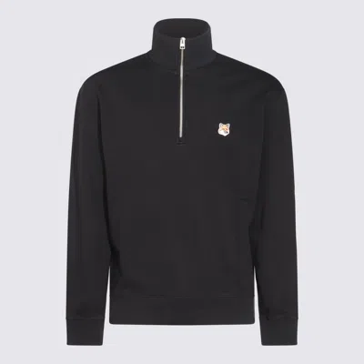 Maison Kitsuné Black Cotton Fox Sweatershirt