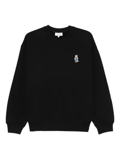 Maison Kitsuné Black Cotton Sweater