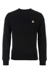 Maison Kitsuné Black Fox Head Long Sleeve T-shirt In Black