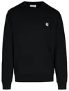 Maison Kitsuné Black Fox Head Long Sleeve T-shirt In Black