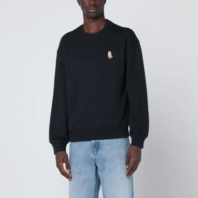 Maison Kitsuné Black Cotton Sweatshirt In Blue