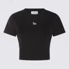 Maison Kitsuné Black Cotton T-shirt In Black