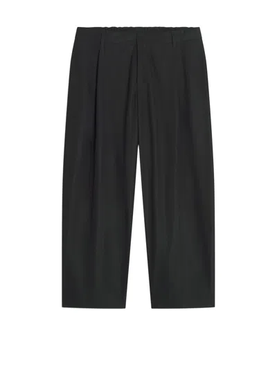 Maison Kitsuné Black Cotton Trousers