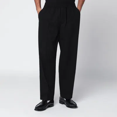 Maison Kitsuné Black Cotton Trousers