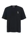 Maison Kitsuné Black Dressed Fox Cotton T-shirt In Black