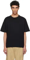 Maison Kitsuné Profile Fox-embossed T-shirt In P199 Black