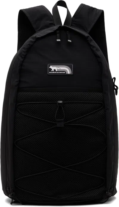 Maison Kitsuné Black Flash Fox Backpack