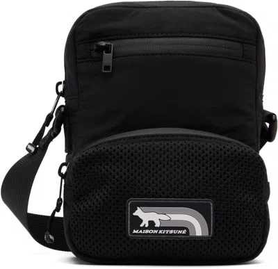 Maison Kitsuné Black Flash Fox Crossbody Bag