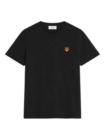 MAISON KITSUNÉ BLACK FOX HEAD COTTON T-SHIRT