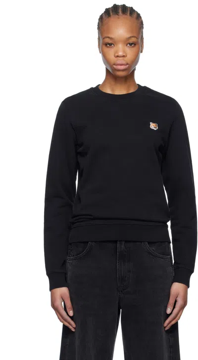 MAISON KITSUNÉ BLACK FOX HEAD PATCH REGULAR SWEATSHIRT
