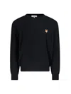 Maison Kitsuné Maison Kitsune Fox Head Regular Sweatshirt In Black