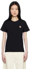 Maison Kitsuné Blue T-shirt With Fox Head Patch In P199 Black