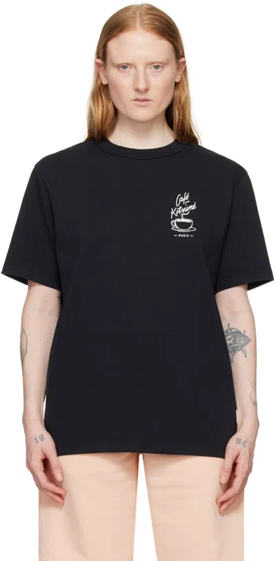 Maison Kitsuné Black Fox Relax T-shirt In P199 Black