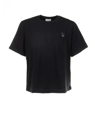 MAISON KITSUNÉ BLACK FOX T-SHIRT IN COTTON