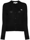 Maison Kitsuné "baby Fox Patch" Cardigan In Black