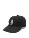 Maison Kitsuné Dressed Fox-embroidered Baseball Cap In Black