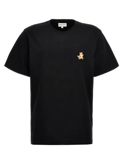 MAISON KITSUNÉ BLACK LOGO PATCH T-SHIRT
