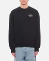 Maison Kitsuné Crewneck Sweatshirt With Logo Lettering In Black