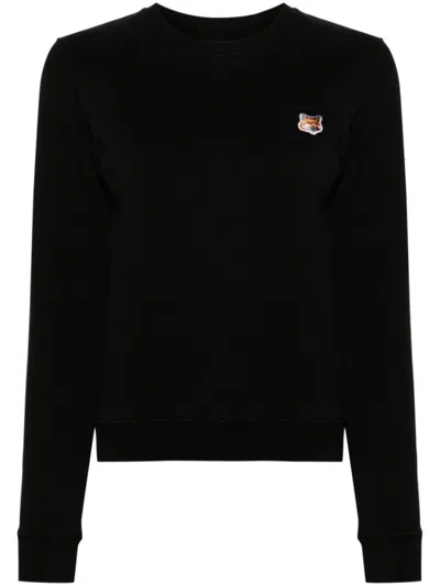 MAISON KITSUNÉ BLACK LOGO SWEATSHIRT WITH