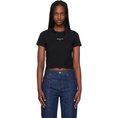 Maison Kitsuné Logo Cotton T-shirt In Black