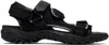 Maison Kitsuné Black Mesh Sandals In Black
