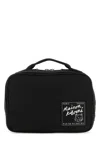 MAISON KITSUNÉ BLACK NYLON BELT BAG