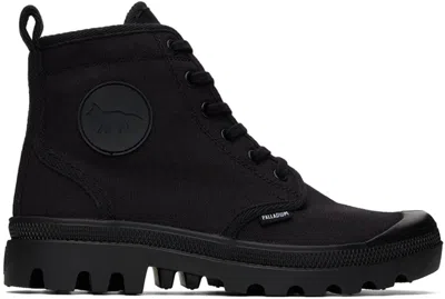 Maison Kitsuné Black Palladium Edition Pallabrousse Sneakers In Bk Black