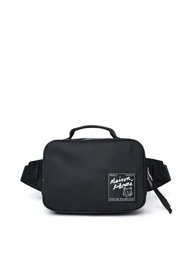 Maison Kitsuné Black Polyamide Belt Bag