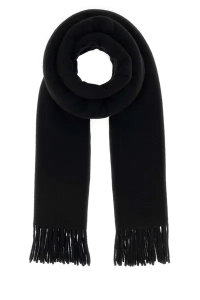 MAISON KITSUNÉ MAISON KITSUNÉ BLACK WOOL SCARF