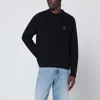 Maison Kitsuné Black Wool Sweater In Black