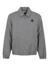 Maison Kitsuné Classic Gingham Check Lightweight Jacket In Gray