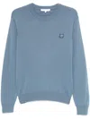 Maison Kitsuné Fox Head Patch Regular Sweater In Blue
